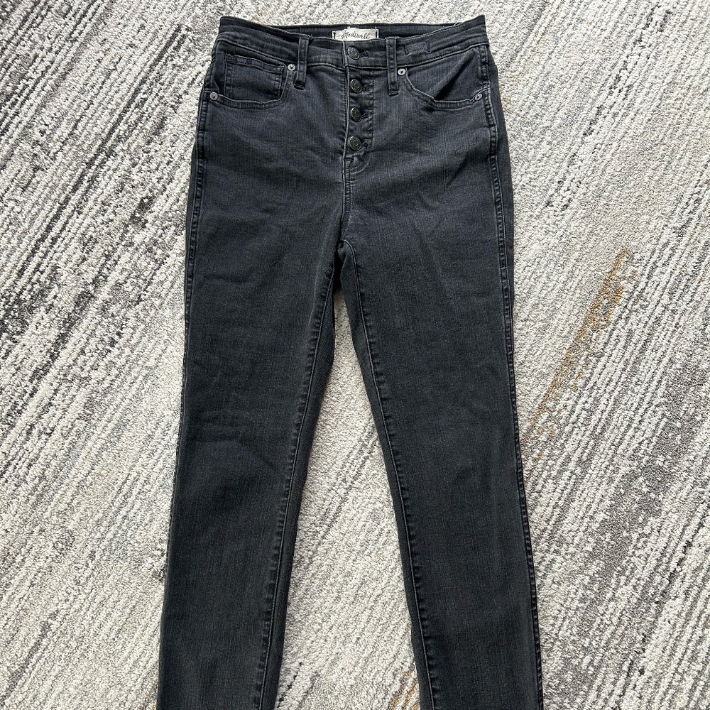 Madewell High Waisted Button Fly Black Jeans - Size 26